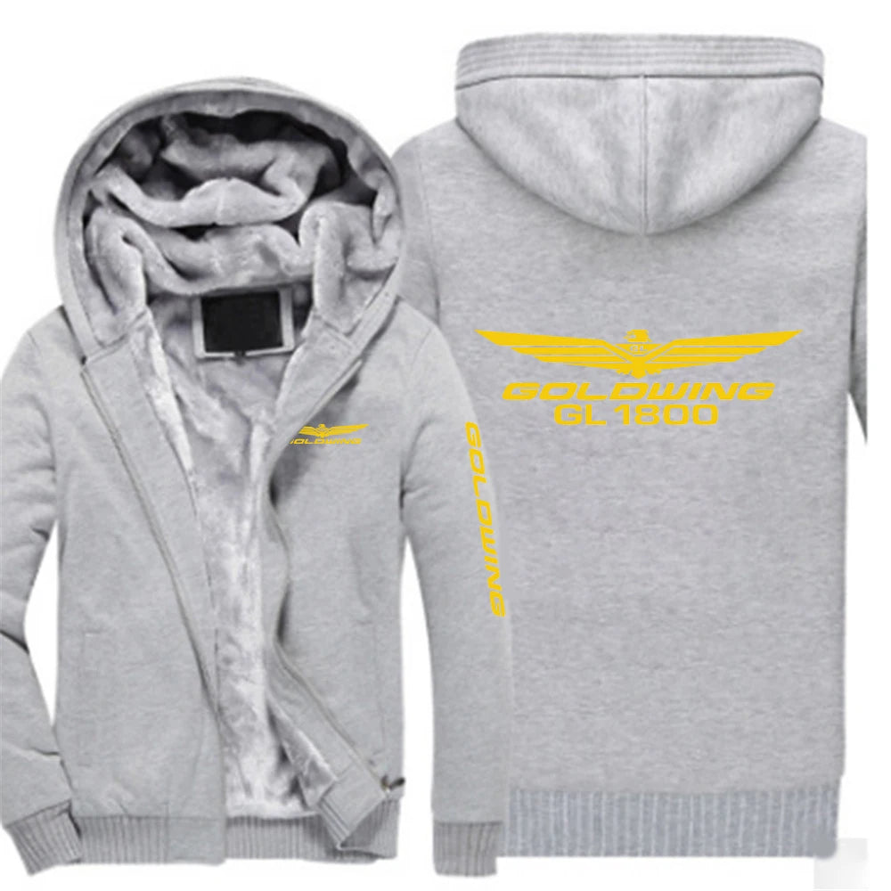 2025 Autumn And Winter Man's Goldwing GL1800 Japan Motocycles Logo Print Thickened Coat Popular Hoodies Warm Comfortable Jacket