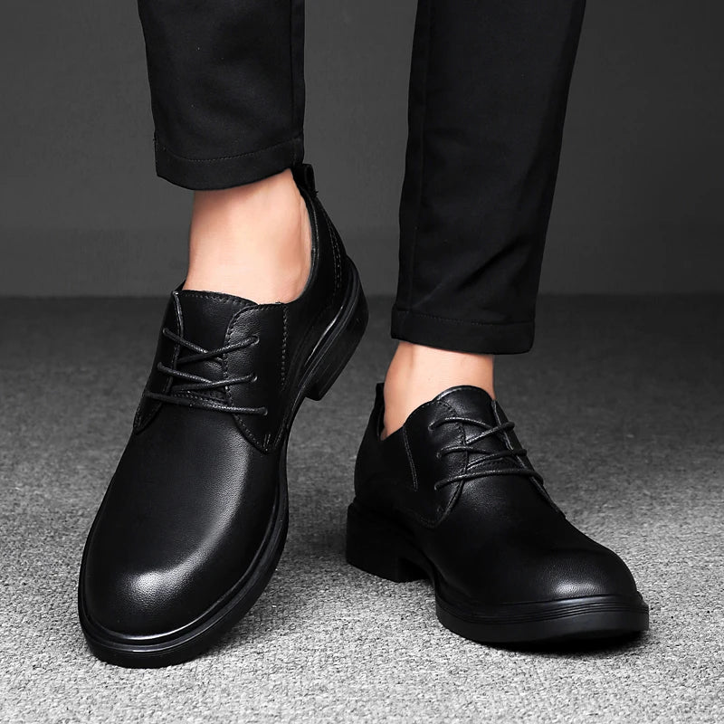 Genuine Leather Male Oxford Shoes Business Formal Wear Casual Shoes New Arrival Mens Derby Shoes Leisure Walk Gentleman Footwear