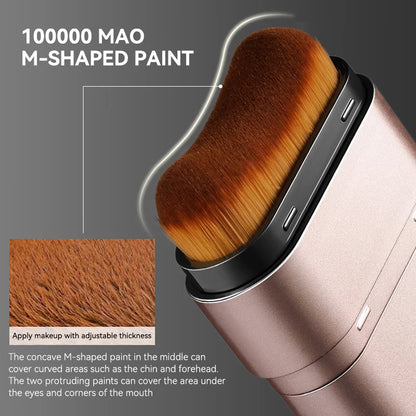 Clear and Moisturizing Foundation with a Natural Glow, Hydrating, Bling, Radiance, Thin and Lightweight Double-Ended Makeup Foundation That Can Be Rotated for Easier Application, with Its Own Brush for Waterproofing, Making I