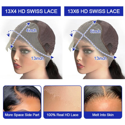 Vietnamese Raw 13X4 Lace Front Wigs For Black Women Remy 30 40 Inch Pre Plucked Bone Straight Human Hair Wigs 13X6 Hd Lace Frontal Wigs