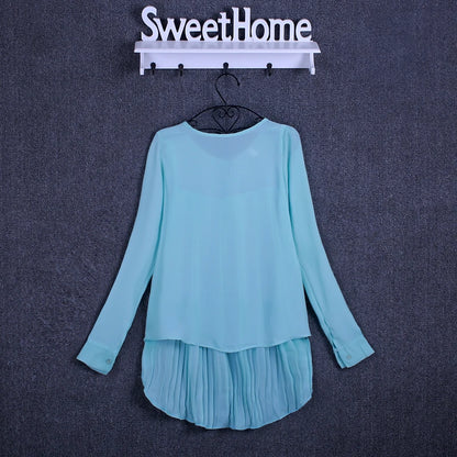 Women blouse long-sleeved V-neck elegant ladies chiffon shirt top fashion office work shirt Plus Size Blusas 5XL
