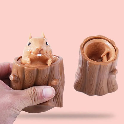 Pop Up Funny Mouse And Cheese Block Squeeze Anti Stress Toy Hide And Seek Figures Stress Relief Fidget Toys For Kids Adult