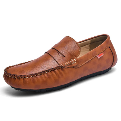 Men Shoes Casual Leather Mens Loafers Moccasins Designer Slip on Boat Shoes High Quality Chaussure Homme Plus Size 38-47