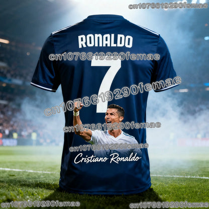 2026 New Ronaldo #7 3D Print Soccer Football T Shirt Men Women Boys Girls Training Top Comfortable Casual Sportswear