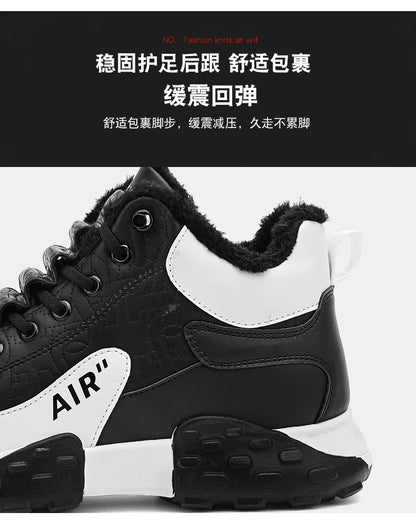 Men Platform Warm Cotton Shoes Male Thick Sneakers Winter Vulcanized Shoes Men Fashion Casual Running Shoe High Top Snow Boots