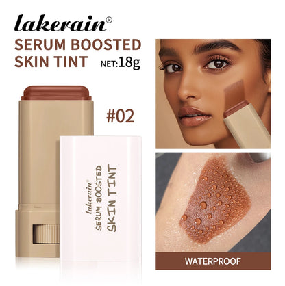 Skin Tint Foundation Stick 6 Colors Balm Serum Boosted Smooth Plumper Hight Coverage Travel Bronze Foundation Stick Makeup