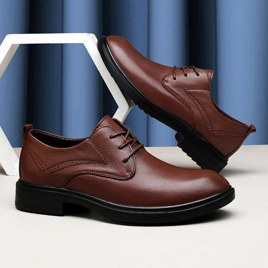 Genuine Leather Male Oxford Shoes Business Formal Wear Casual Shoes New Arrival Mens Derby Shoes Leisure Walk Gentleman Footwear