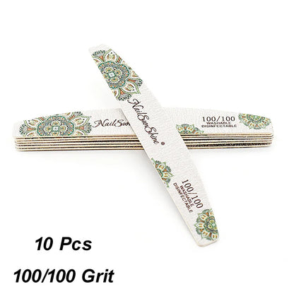 3/5pcs Lot New Nail File Flower Printed Nail Buffer Colorful Lime A Ongle 80/100/150/180/240 Professional Manicure Tools Uñas