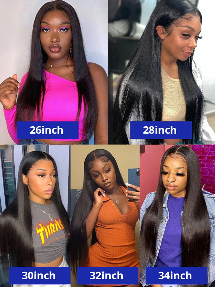 Vietnamese Raw 13X4 Lace Front Wigs For Black Women Remy 30 40 Inch Pre Plucked Bone Straight Human Hair Wigs 13X6 Hd Lace Frontal Wigs