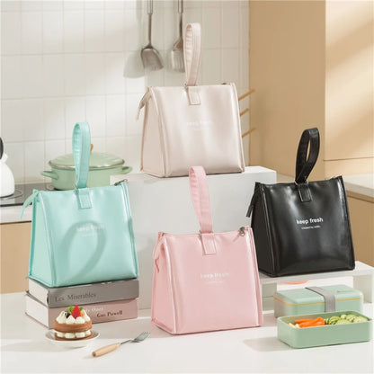 One-shoulder Bento Bag Student Lunch Box Bag Lunch Bag Office Worker Carrying Lunch Bag Thermal Insulation Bag