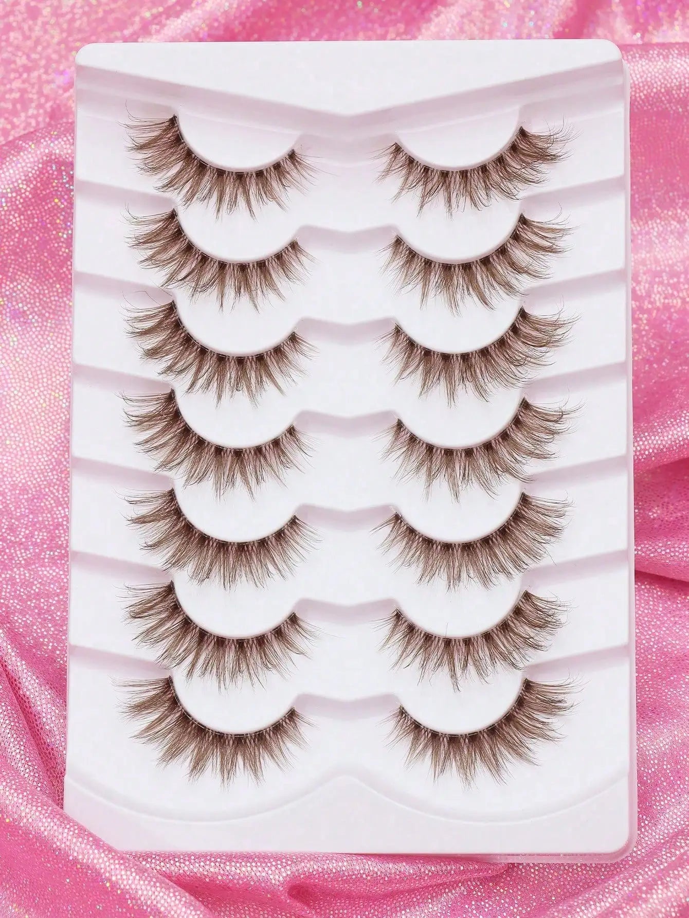 Christmas new 5 Pairs Brown Lashes 3D Mink  Natural Long False Eyelashes Dramatic Volume Fake Lashes Makeup Eyelash Extension