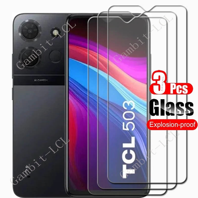 1-3PCS Tempered Glass For TCL 503 6.6" Protective ON TCL503 HMD Aura HMDAura Tecno Pop 7 Pop7 Screen Protector Cover Film