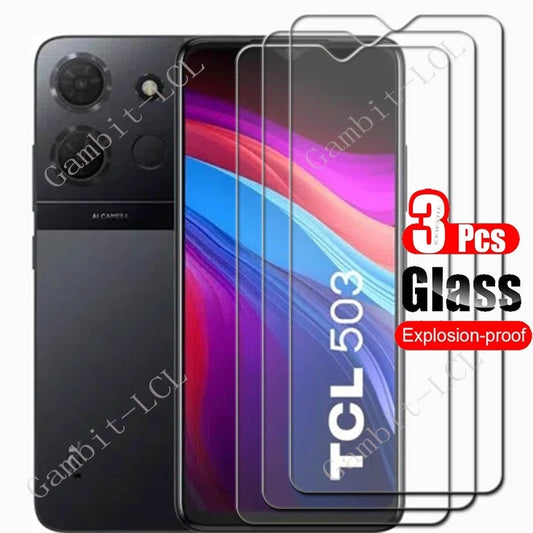 1-3PCS Tempered Glass For TCL 503 6.6" Protective ON TCL503 HMD Aura HMDAura Tecno Pop 7 Pop7 Screen Protector Cover Film