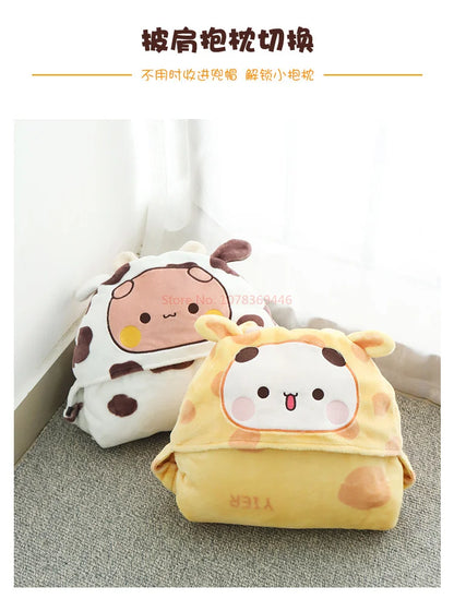 Official Original Bubu And Dudu Blanket Shawl Blanket - Panda Bubu And Yier Blanket Office, And Travel, Perfect Gift For Fans