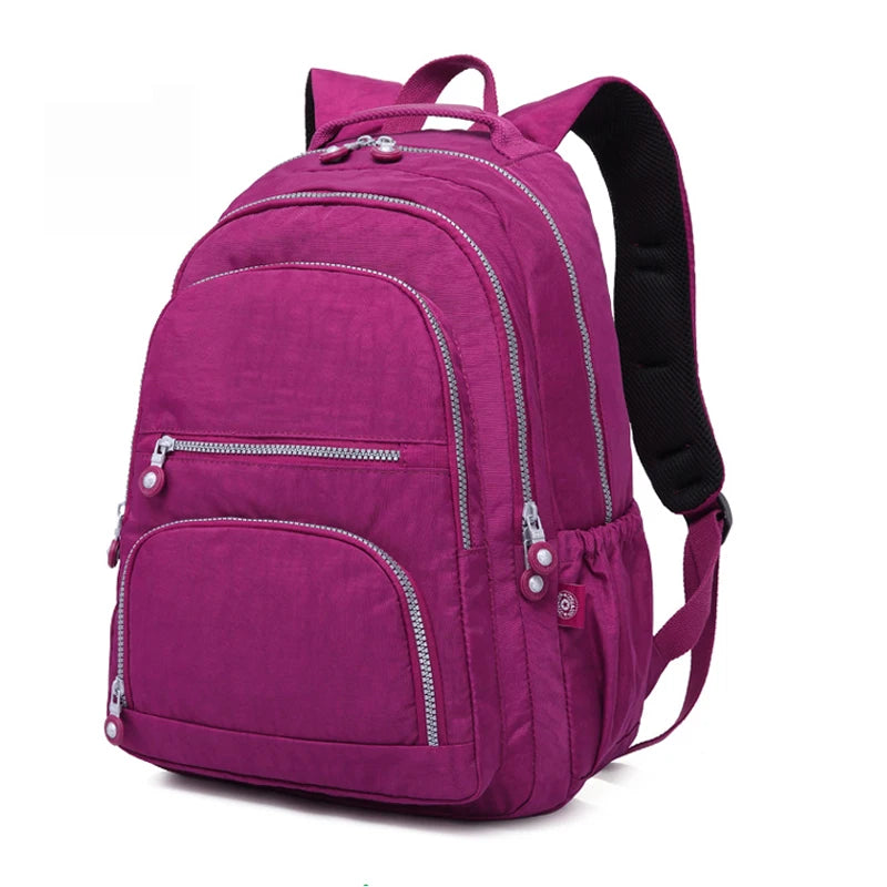 Mochila Feminina School Backpack for Teenage Girl 2025 Travel Back Packs Bag Women Nylon Waterproof Laptop Bagpack