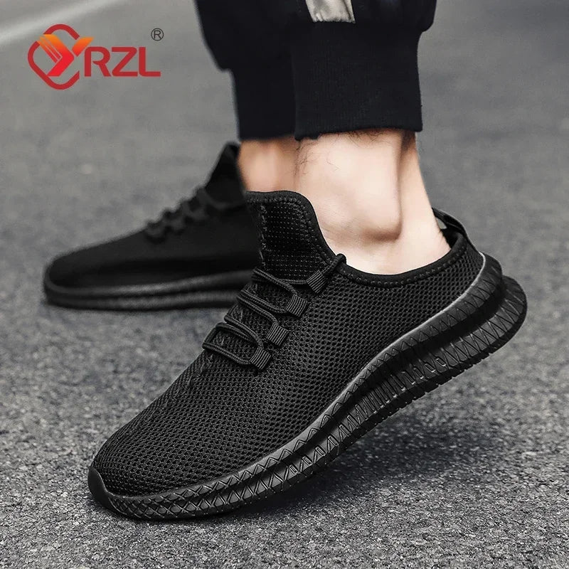 YRZL Men Casaul Slippers Lightweight Non Slip Breathable Mesh Shoes Half Slippers Outdoor Summer Loafers Lazy Shoe for Men