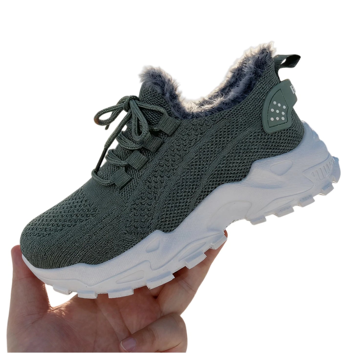 Sneakers Women's Winter Warm Sports Shoes Non Slip Soles Suitable for Cold Weather Outdoor Walking Sports Shoes Ladies Sneakers