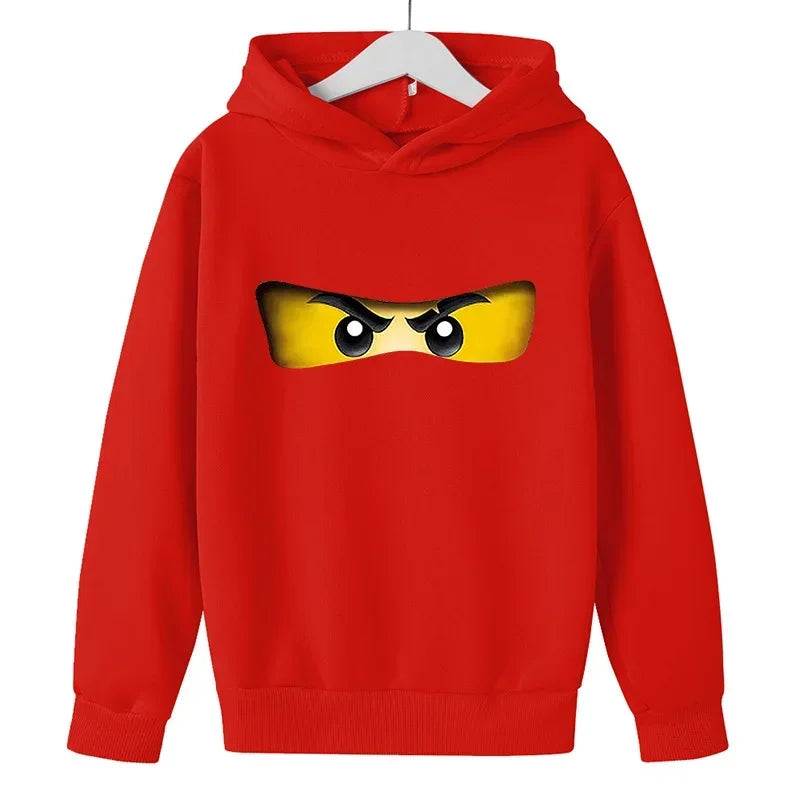 Fashionable Children's Hoodies Cartoon Ninja Hoodies for Boys and Girls Warm and Casual Children's Clothing for Autumn AndWinter