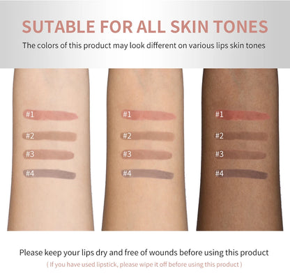 Lipliner Peel Off Lip Liner Stain Peel Off Lip Liner Tattoo Waterproof Matte Long-Lasting Brown Nude Lip Color Cosmetics Makeup