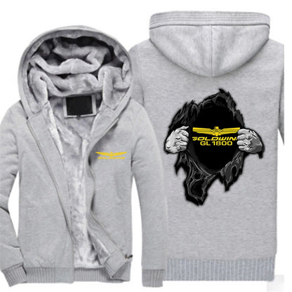 2025 Autumn And Winter Man's Goldwing GL1800 Japan Motocycles Logo Print Thickened Coat Popular Hoodies Warm Comfortable Jacket