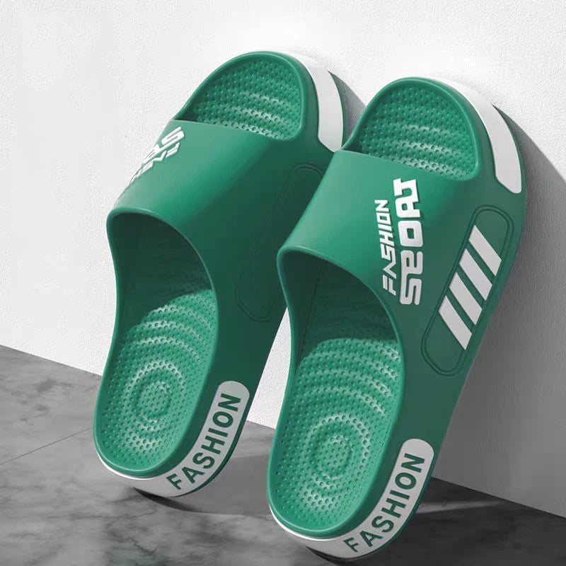 Big Size 48-49 Men Slippers Summer Flat Sole Home Slippers For Women Man Open Toe Trend Slides Couple Light Beach Shoes Sandals