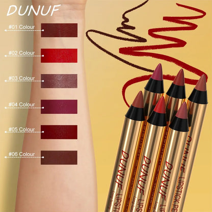 Rich Color Non-stick Lipstick Pencil Long-lasting Matte Lip Liner Crayon Red Tint Brown Lipliner Makeup Easy To Apply Cosmetics