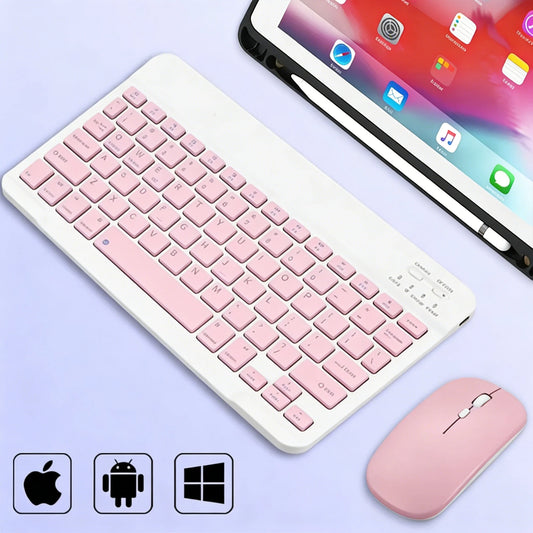 New 10-inch mobile phone pad universal wireless Bluetooth keyboard mouse mute control keyboard convenient mini  mouse keyboard