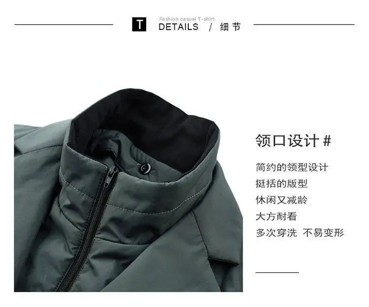 2025 High quality down jacket men winter business casual fashion handsome duck down medium long down jacket