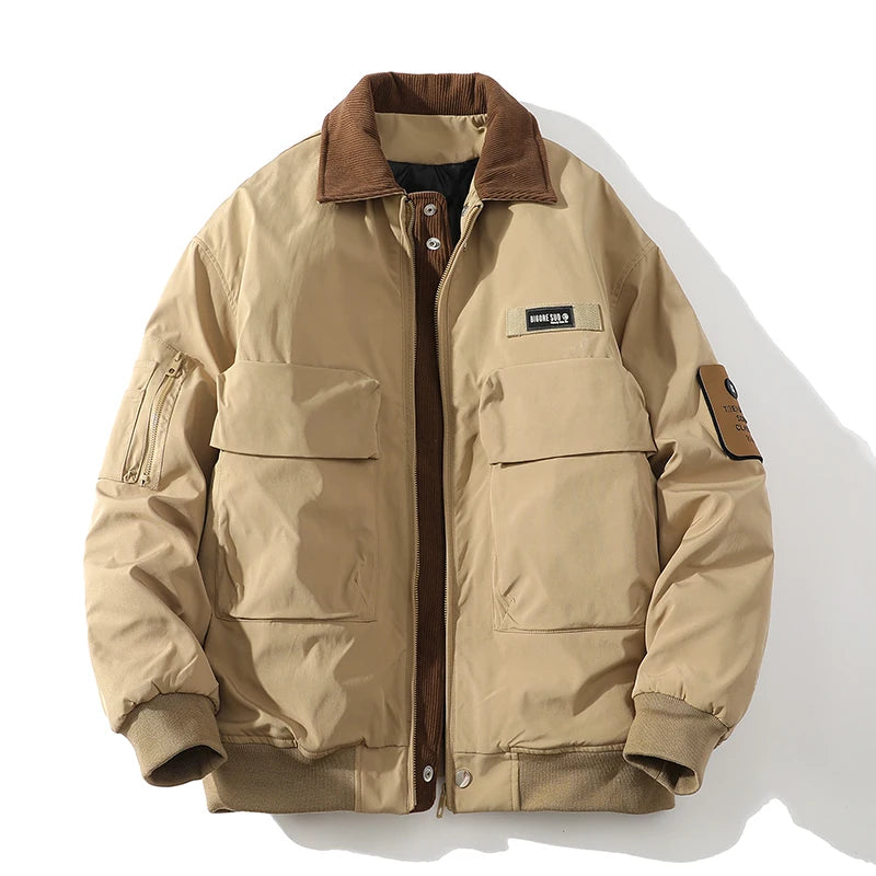 New Men Winter Jackets Thick Warm Coat 2026 Mens Streetwear Hip Hop Short Parkas Korean Black Clothes Puffer Windbreaker