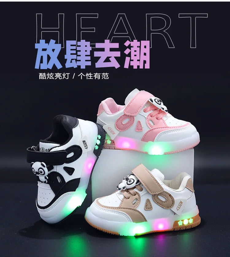 Kid Sneakers 2025 Autumn New Light Up Kid Shoe Trend Boy Sneakers Cute Girl Shoe Fashion Tennis Female Designer Shoe Кроссовки