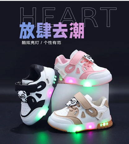 Kid Sneakers 2025 Autumn New Light Up Kid Shoe Trend Boy Sneakers Cute Girl Shoe Fashion Tennis Female Designer Shoe Кроссовки