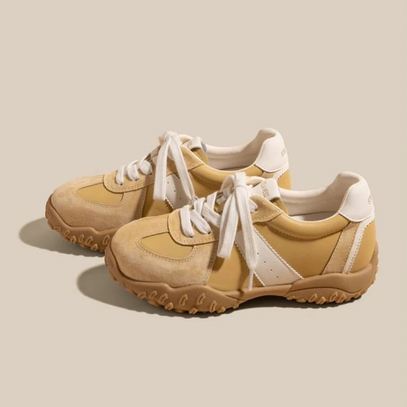 7cm Women Height-increasing Sneakers Breathable Running Casual Sport Vulcanized Sneakers Shoes for Women Sports Yellow Shoes