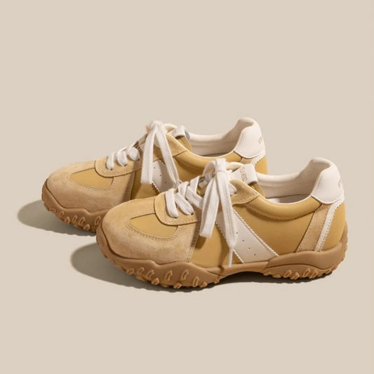 7cm Women Height-increasing Sneakers Breathable Running Casual Sport Vulcanized Sneakers Shoes for Women Sports Yellow Shoes