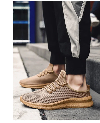 YRZL Men Casaul Slippers Lightweight Non Slip Breathable Mesh Shoes Half Slippers Outdoor Summer Loafers Lazy Shoe for Men