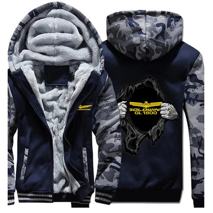 2025 Autumn And Winter Man's Goldwing GL1800 Japan Motocycles Logo Print Thickened Coat Popular Hoodies Warm Comfortable Jacket