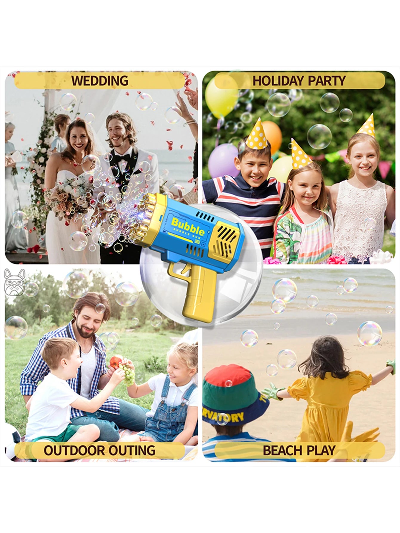 40 Hole CHILDREN'S Outdoor Toy Bubble Gun Electric Toy Blowing Bubbles (Without Bubble Water)
