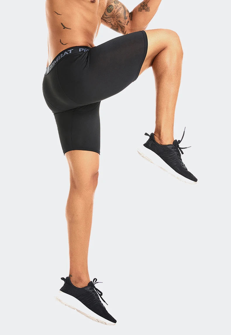 Men's Sports Leggings, Bottoming Shorts, Quick-drying Stretch Fitness, Running, Track and Field, Basketball Training, Compressio