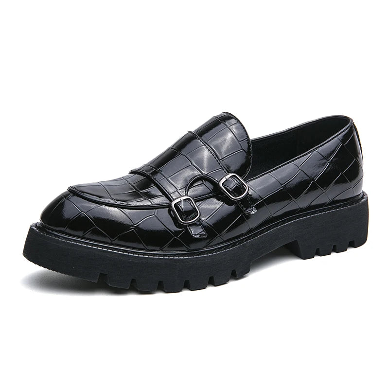 Men's Loafers Luxury Brand Leather Dress Shoes Breathable Slip-On Solid Formal Casual Shoes Handmade Designer Men Shoes Mocassin