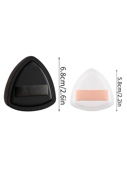 2PCS Super Soft Marshmallow Powder Puffs for Wet and Dry Use for Daily Makeup Touch-ups, Black and White Sponge Powder Puffs