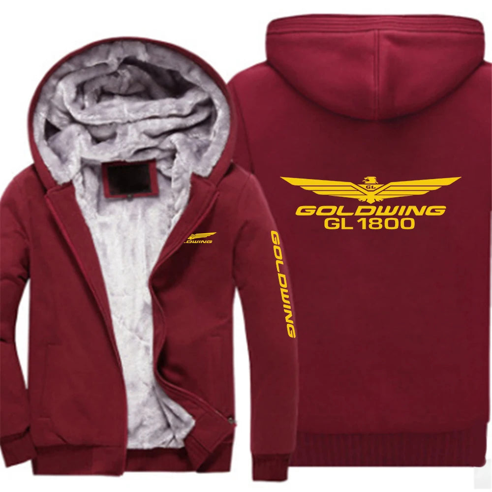 2025 Autumn And Winter Man's Goldwing GL1800 Japan Motocycles Logo Print Thickened Coat Popular Hoodies Warm Comfortable Jacket