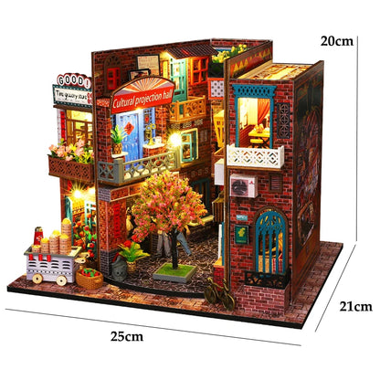 Wooden Miniature Doll House Kit 3D Puzzle Assembly Building Model Toy Home Bedroom Decoration With Furniture Adult New Year Gift
