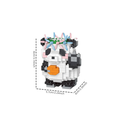 Adorable Panda-Shaped Building Blocks Toy Set: Ideal Desktop Decoration, Holiday Gift, Panda Lover's Delight, Joy for Children