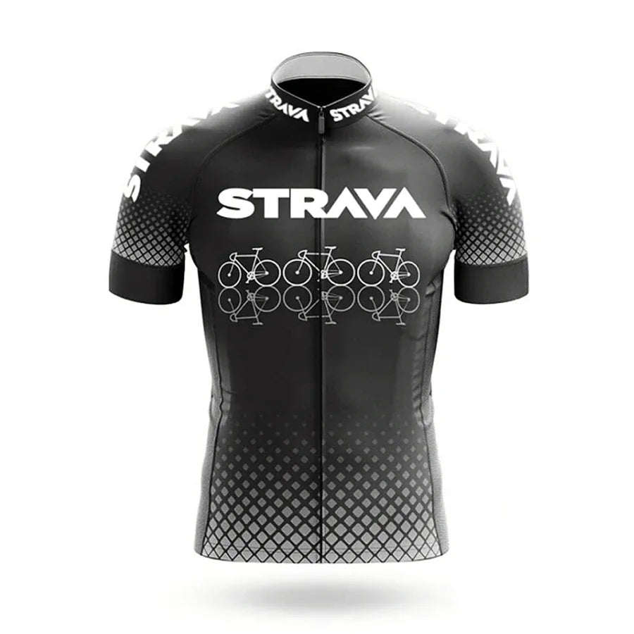 Strava Men's Cycling Outfit Bicycle Shorts Road Bike Sports Set Mountain Cycle Jersey Breathable Summer Clothing Pro Uniform