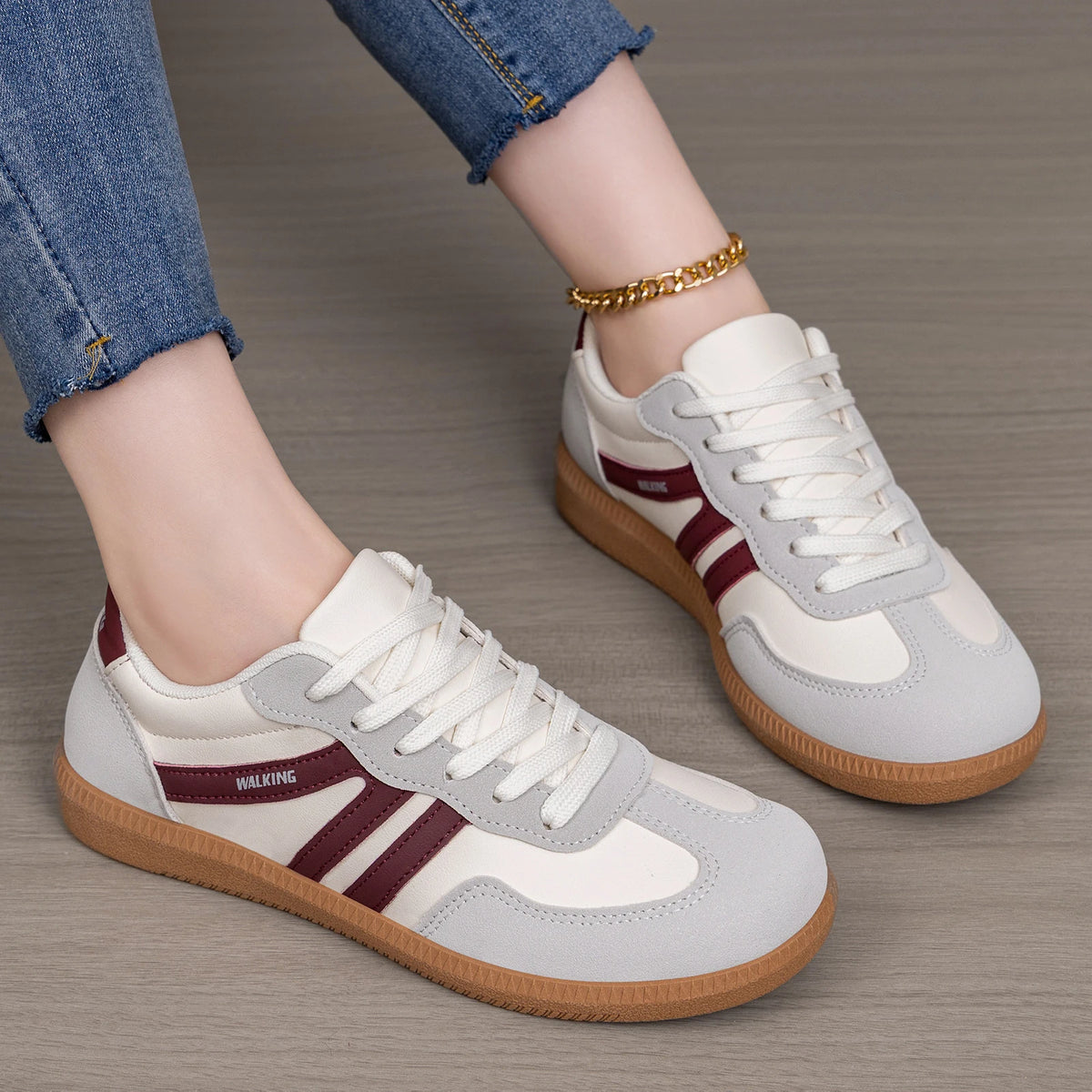 Women Shoes 2026 Spring New Fashion Casual Shoes Women Outdoor Walking Shoes Sneakers Lace-Up Women Comfortable zapatos de mujer