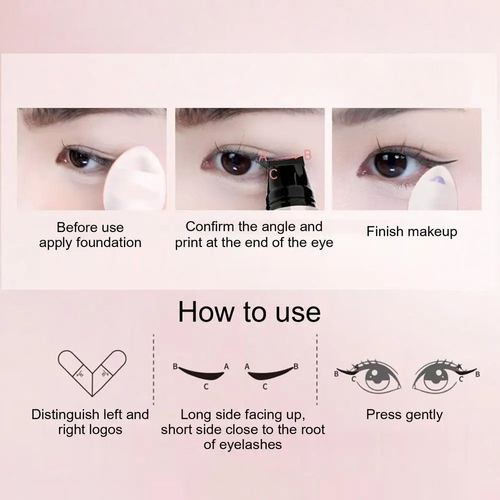 Black/Brown Winged Eye End Stamp Double-Tip Women Makeup Eye End Wing Stamp Waterproof Stencil Portable Quick Drying Cosmetics
