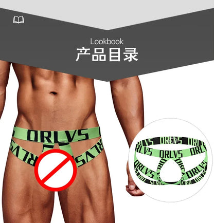 Men's panties thong letter belt double thong sports empty men's T-pants DZ13