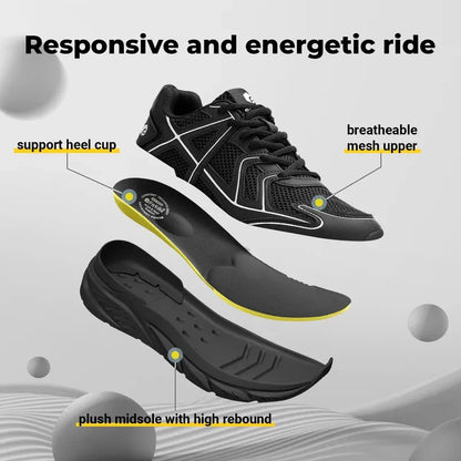 Fitville Newest Walking Shoes For Men Wide Width Thicker Cushioning Sneaker Bouncy Running Shoe Workout Gym Athletic