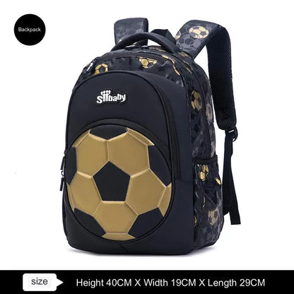 Football School Bags for Boys Shoulder Backpack Bagutte Children Spinal Protection Light Big Capacity Waterproof Backpack Kids