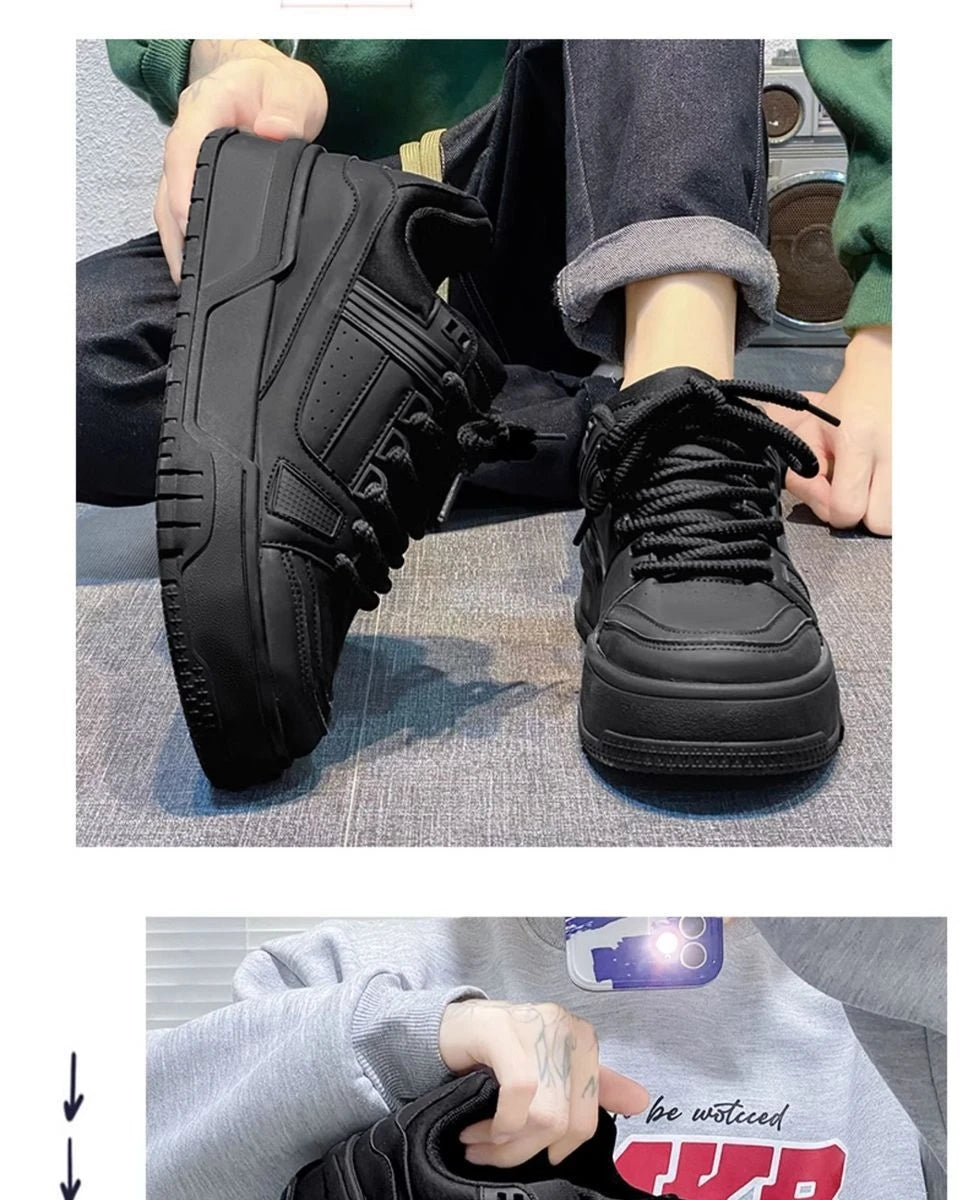 Men's Shoes New Breathable Fashion Sports Leisure Platform Shoes Antiodor Black Casual Shoes for Man Кроссовки Мужские