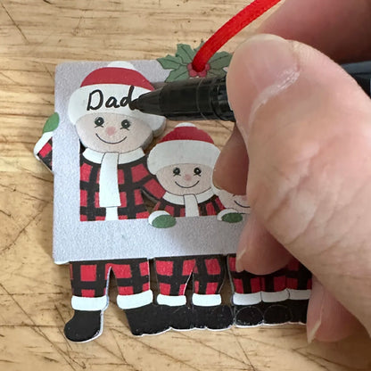 Christmas Pendant DIY Personal Family Christmas Decorations For Home 2025 Navidad Christmas Tree Hanging Ornament New Year 2026